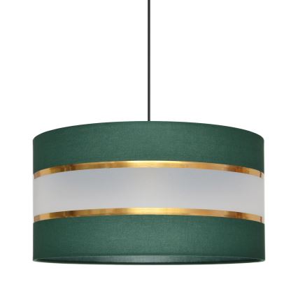 Żyrandol na lince HELEN 1xE27/15W/230V śr. 40 cm zielony/złoty