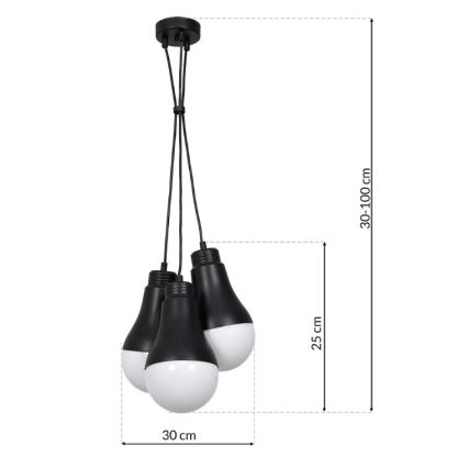 Żyrandol na lince HELIOS 3xE14/40W/230V