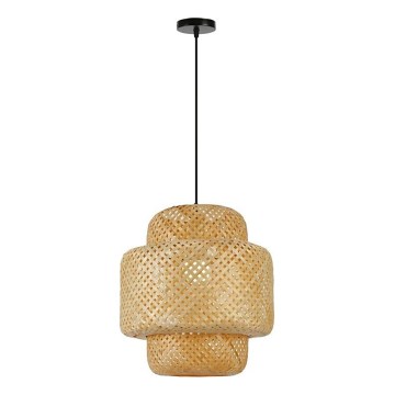 Żyrandol na lince HILO 1xE27/40W/230V śr. 38 cm bambus
