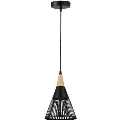 Żyrandol na lince HIRA 1xE27/60W/230V śr. 18 cm czarny