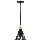 Żyrandol na lince HIRA 1xE27/60W/230V śr. 18 cm czarny