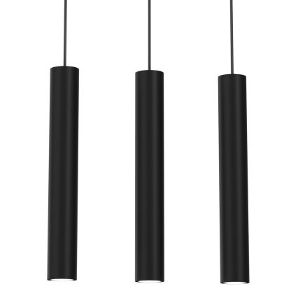 Żyrandol na lince HUDSON 3xGU10/8W/230V czarny