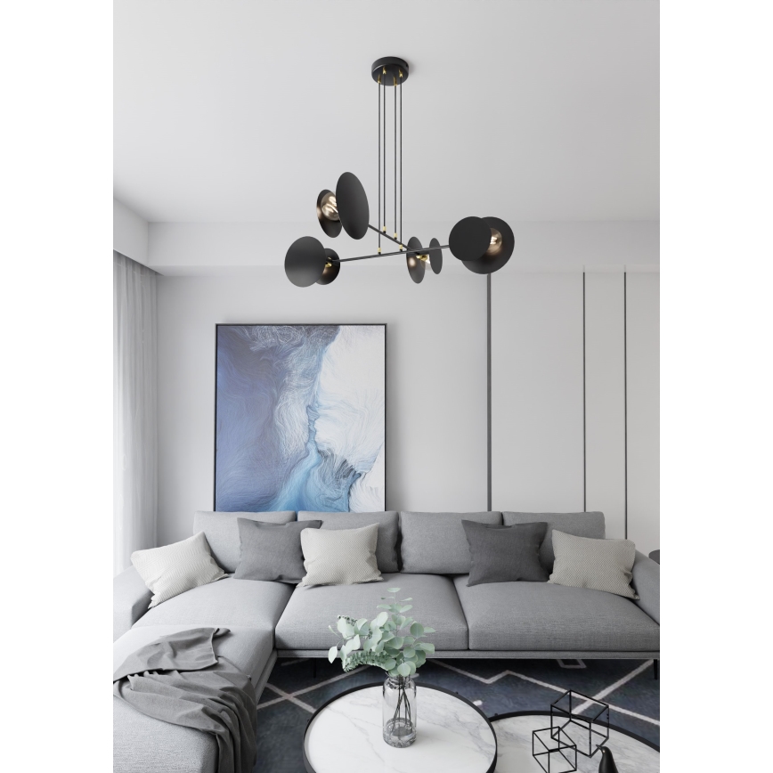 Żyrandol na lince IDEA 4xE27/15W/230V czarny