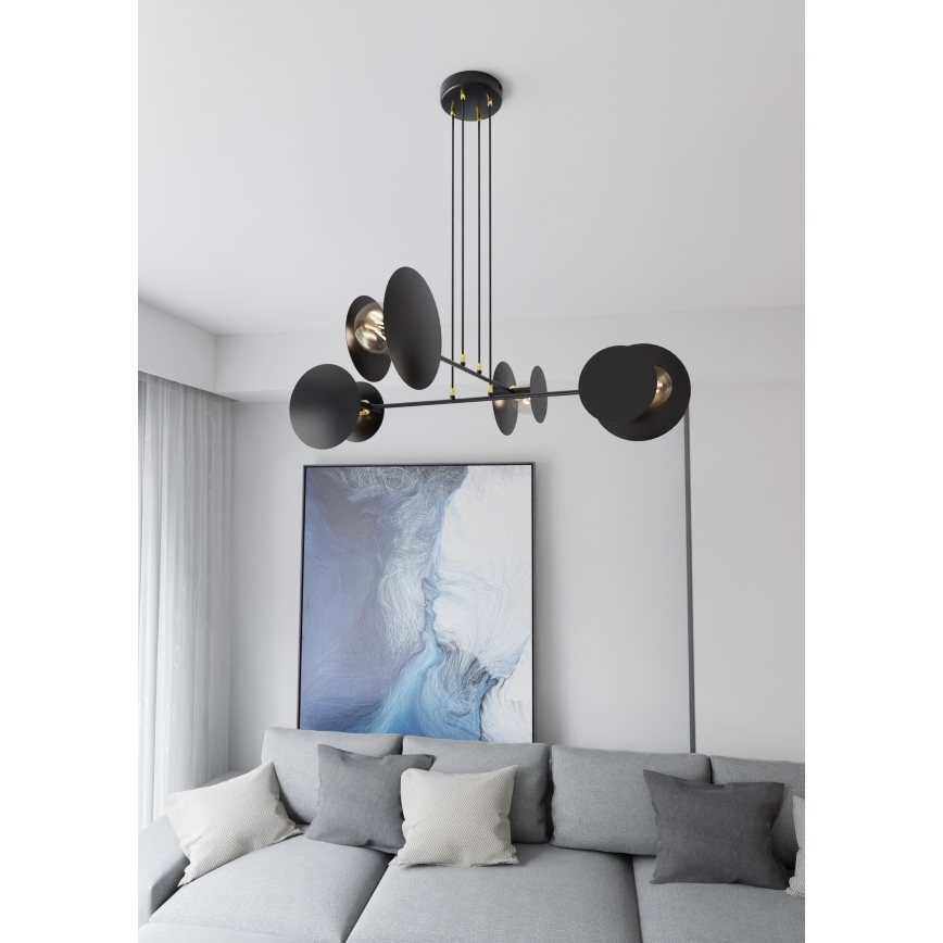Żyrandol na lince IDEA 4xE27/15W/230V czarny