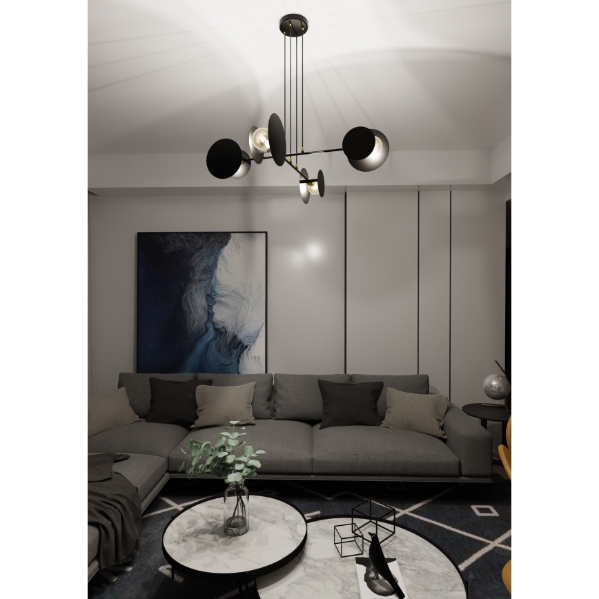 Żyrandol na lince IDEA 4xE27/15W/230V czarny