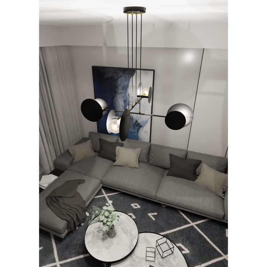 Żyrandol na lince IDEA 4xE27/15W/230V czarny