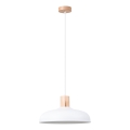 Żyrandol na lince INDY 1xE27/15W/230V śr. 38 cm biały