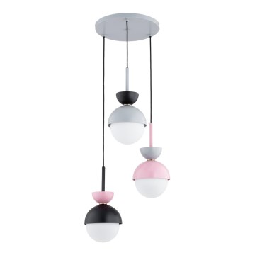 Žyrandol na lince IRSA 3xE27/15W/230V wielobarwny