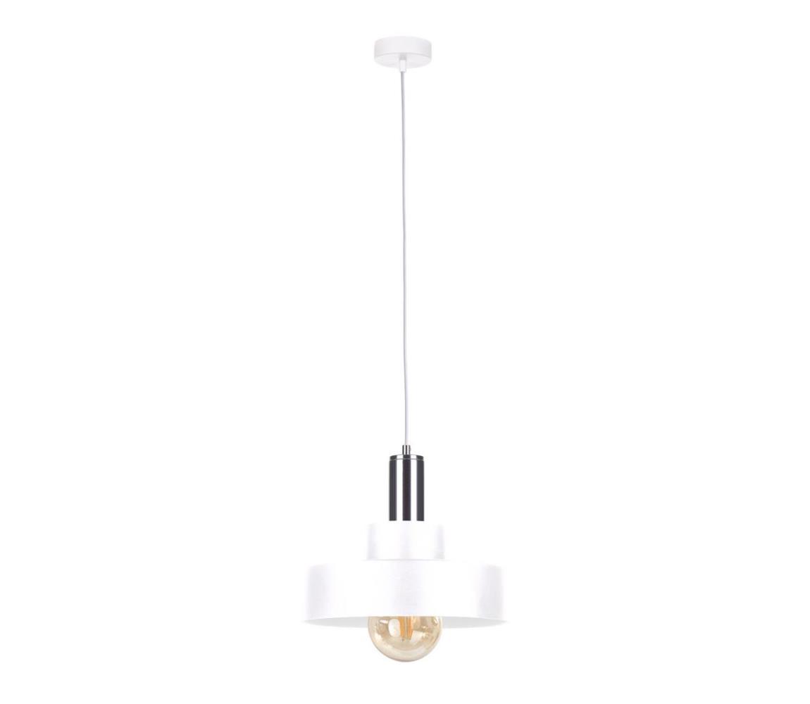 Żyrandol na lince IZA 1xE27/60W/230V biały/chrom błyszczący
