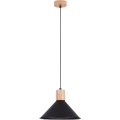 Żyrandol na lince JAGA 1xE27/15W/230V śr. 30 cm czarny