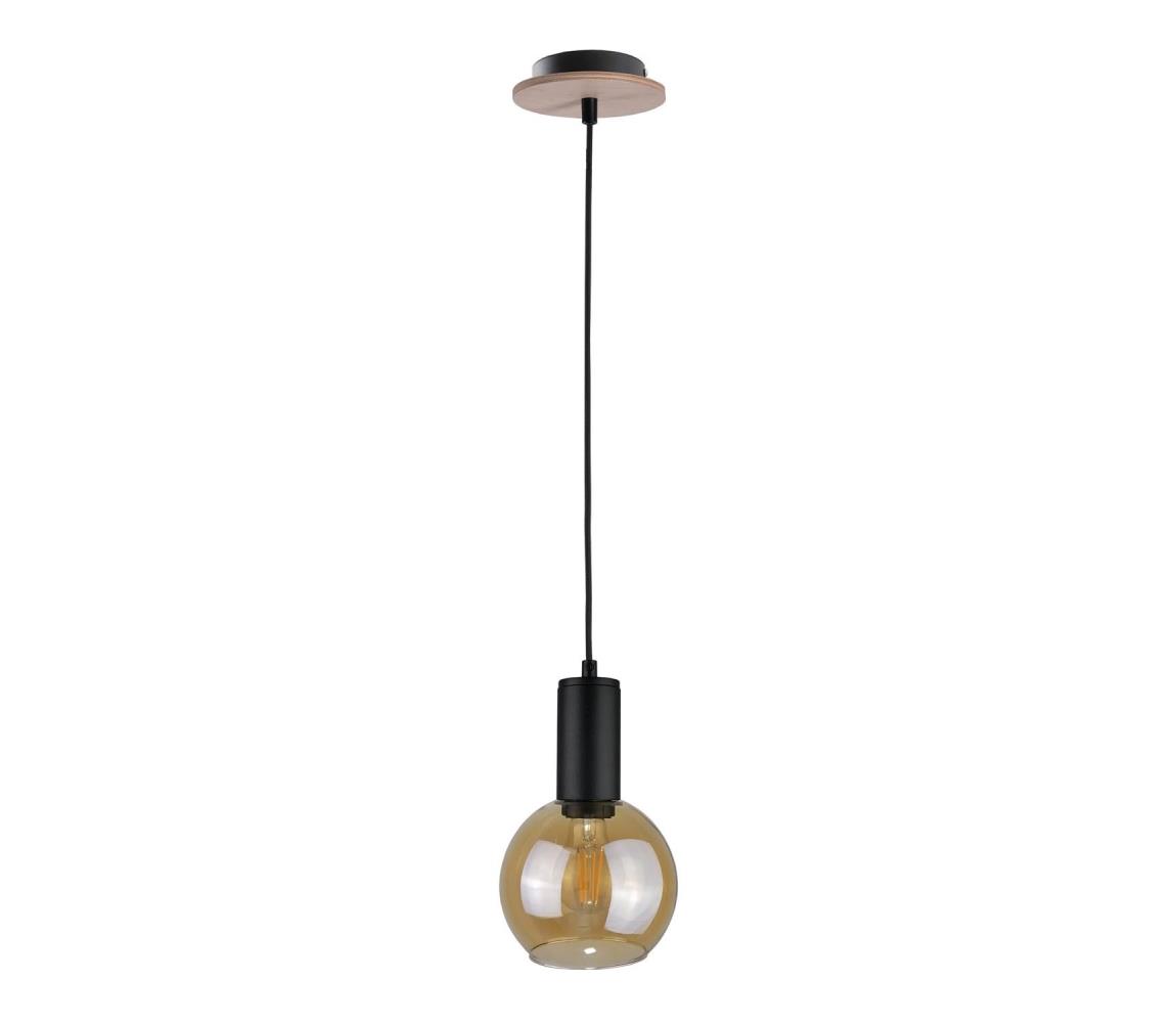 Żyrandol na lince JANTAR WOOD 1xE27/60W/230V
