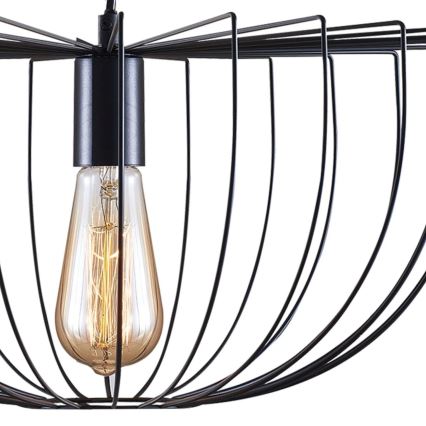Żyrandol na lince JASMINA 1xE27/20W/230V śr. 40 cm czarny