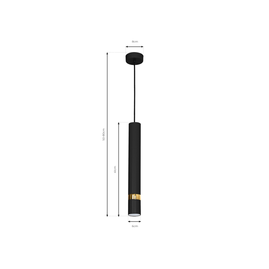 Żyrandol na lince JOKER 1xGU10/25W/230V czarny