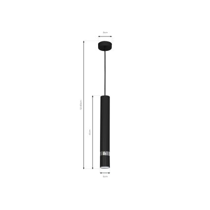 Żyrandol na lince JOKER 1xGU10/25W/230V czarny