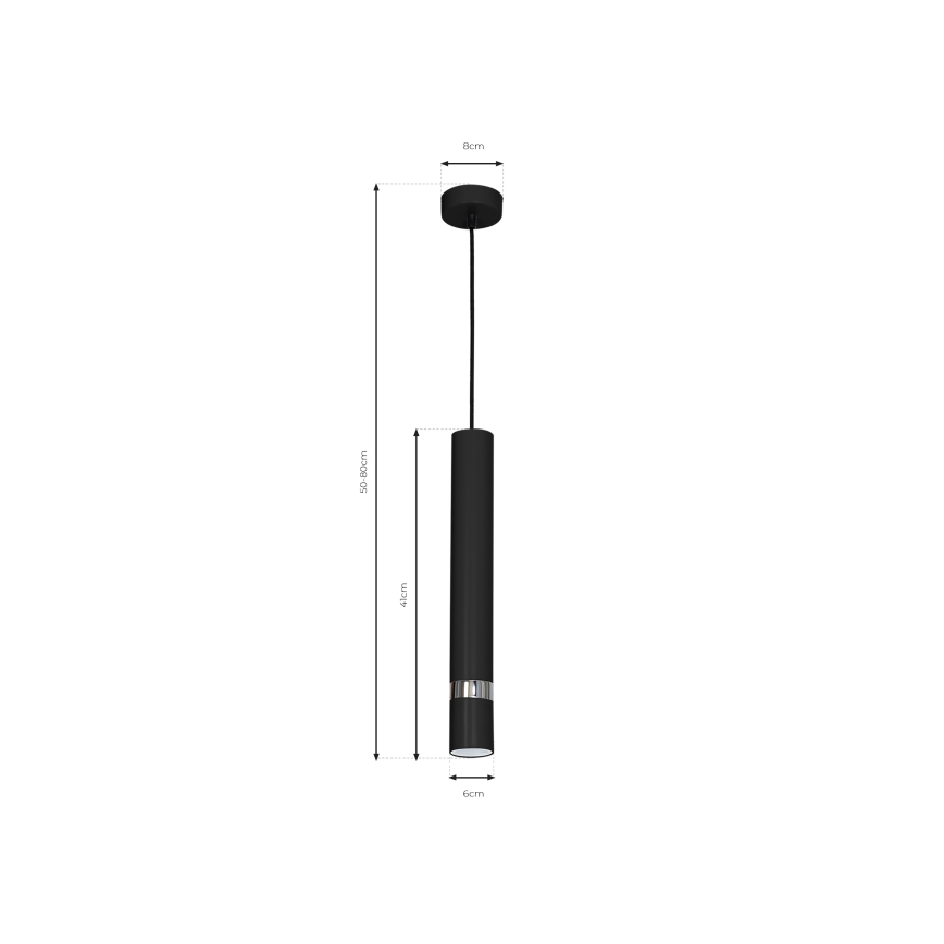 Żyrandol na lince JOKER 1xGU10/25W/230V czarny