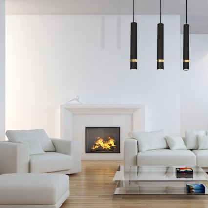 Żyrandol na lince JOKER 3xGU10/25W/230V czarny/złoty