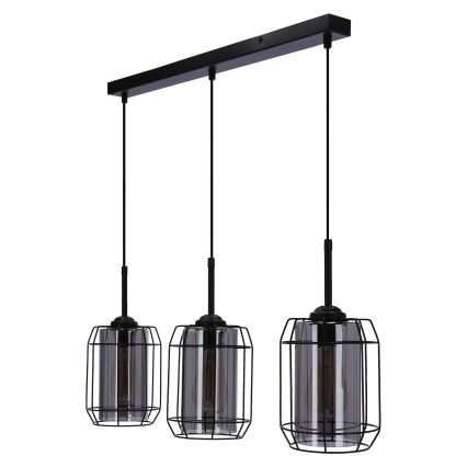 Żyrandol na lince JONERA 3xE27/40W/230V czarny