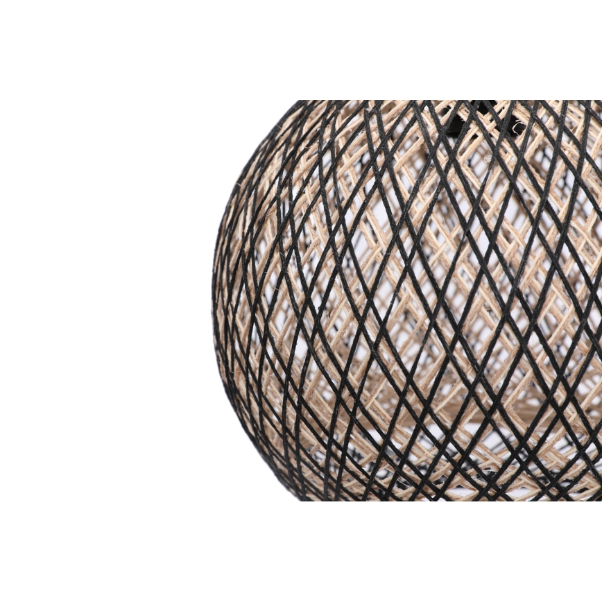 Żyrandol na lince JUTE 1xE27/60W/230V czarny