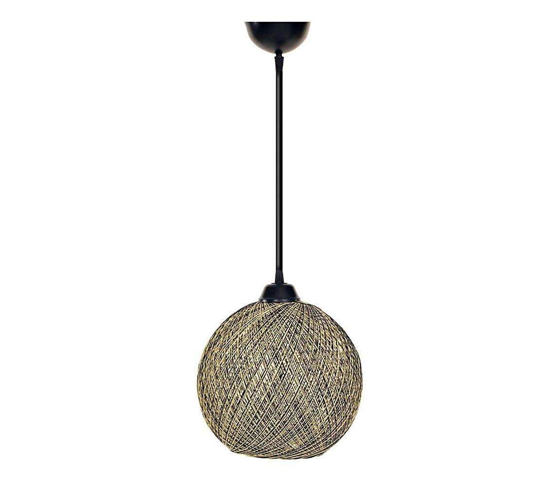 Żyrandol na lince JUTE 1xE27/60W/230V żółty