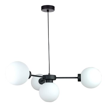 Żyrandol na lince KALIOPE 4xE14/50W/230V czarny/biały