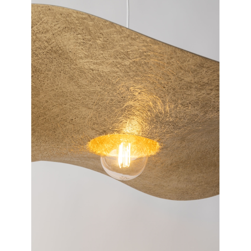 Żyrandol na lince KAPELLO 1xE27/60W/230V śr. 55 cm biały/złoty