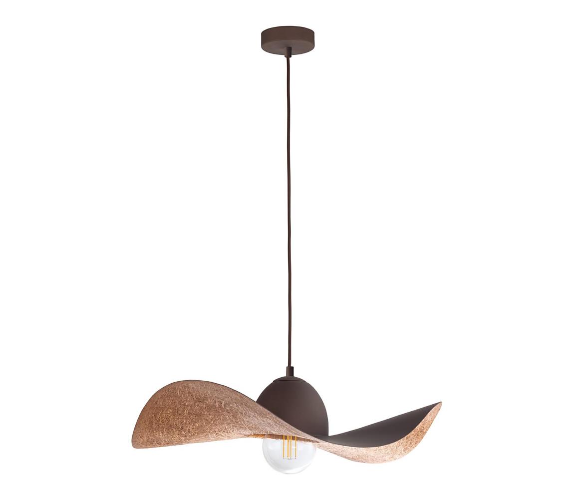 Żyrandol na lince KAPELLO 1xE27/60W/230V śr. 55 cm brązowy/miedź