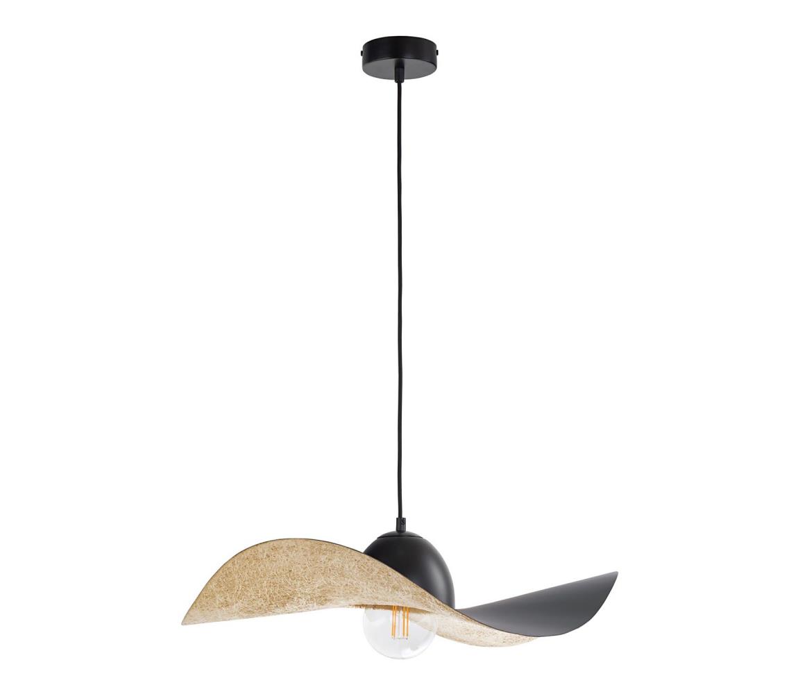 Żyrandol na lince KAPELLO 1xE27/60W/230V śr. 55 cm czarny/złoty