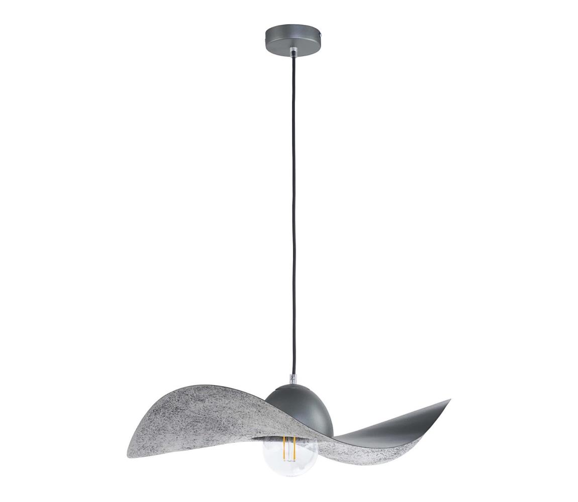 Żyrandol na lince KAPELLO 1xE27/60W/230V śr. 55 cm szary/srebrny