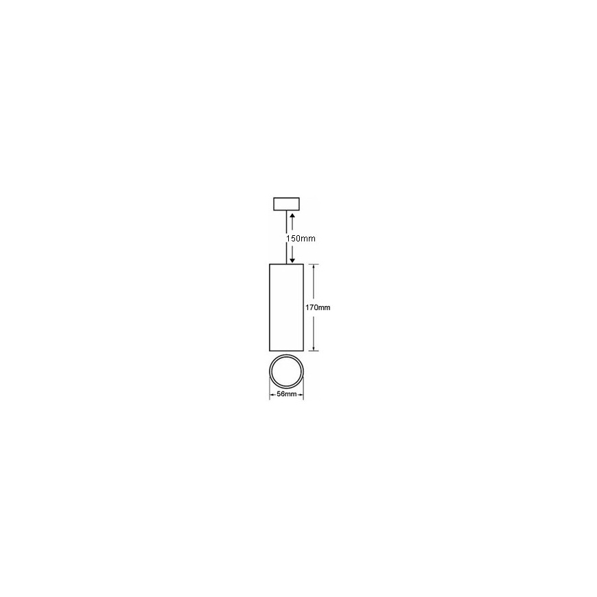 Żyrandol na lince KARADON 1xGU10/30W/230V 17 cm biały