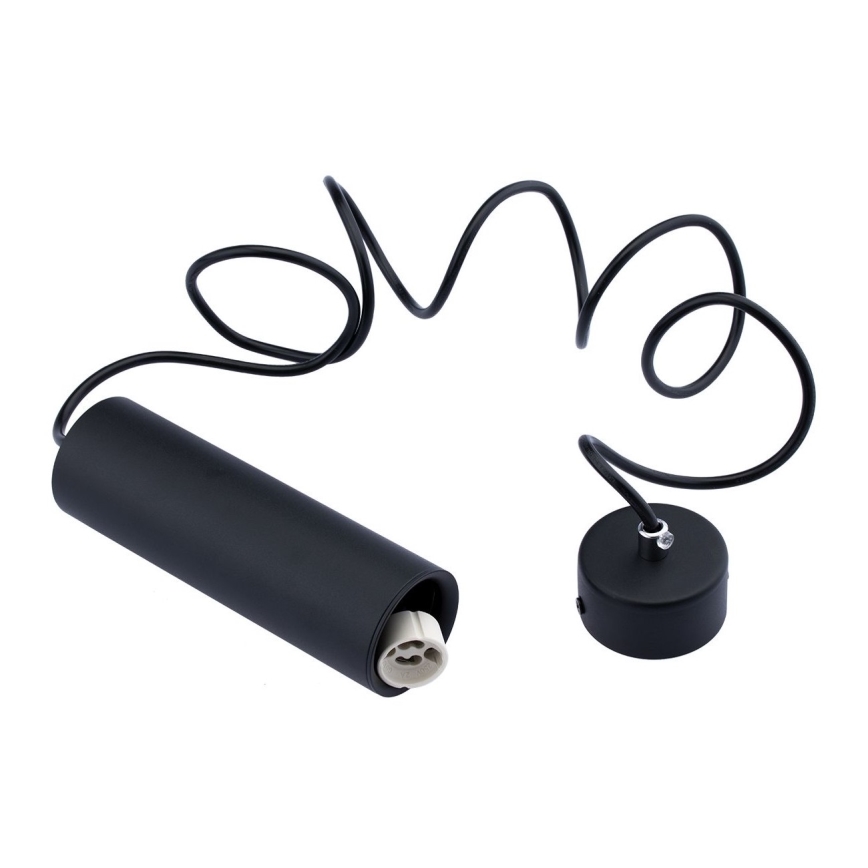 Żyrandol na lince KARADON 1xGU10/30W/230V 17 cm czarne
