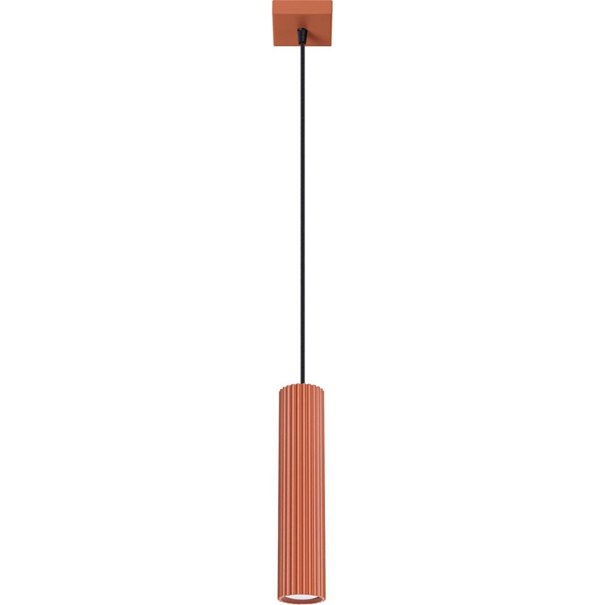 Żyrandol na lince KARBON 1xGU10/10W/230V czerwony