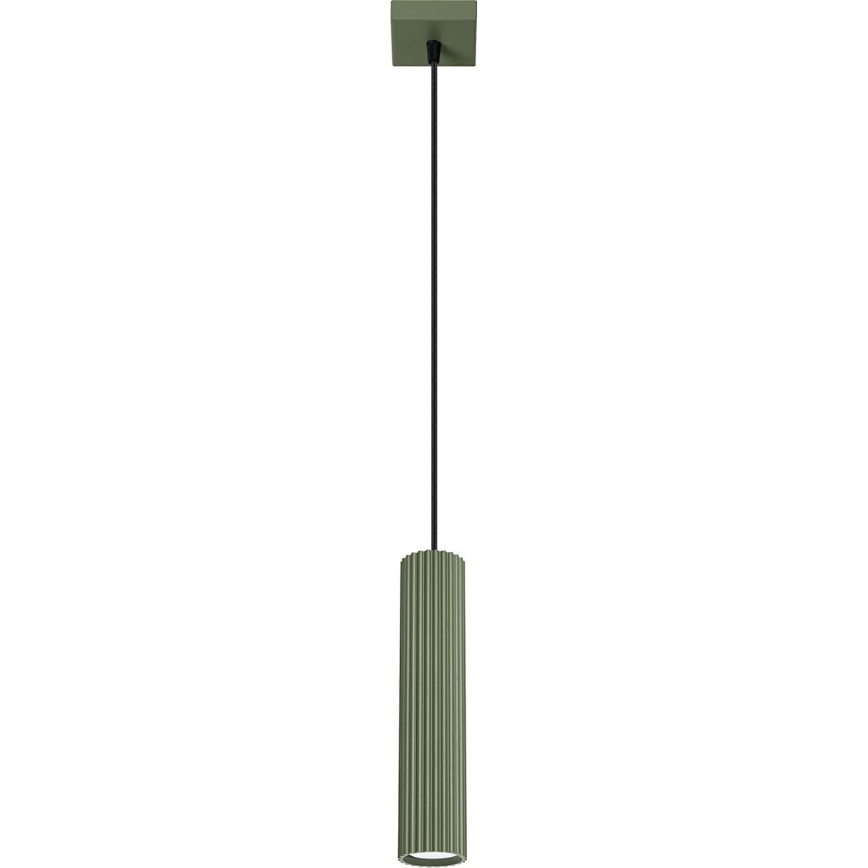 Żyrandol na lince KARBON 1xGU10/10W/230V zielony