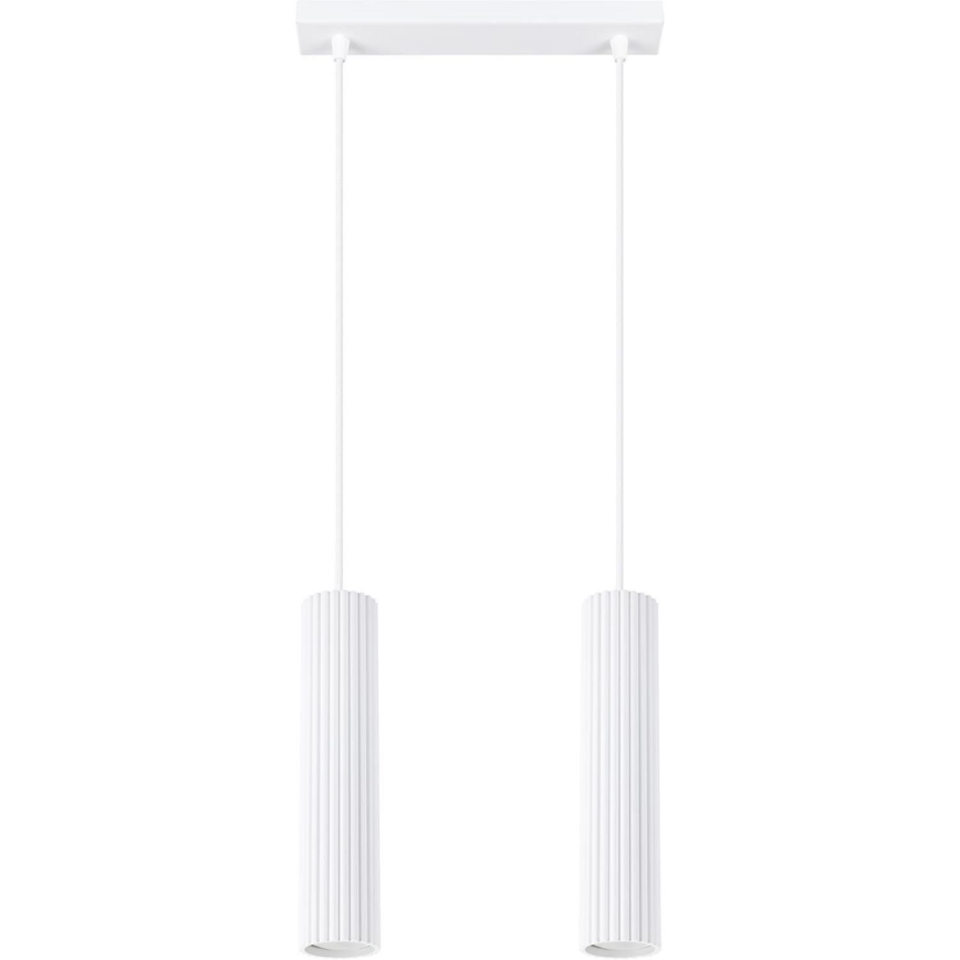 Żyrandol na lince KARBON 2xGU10/10W/230V biały