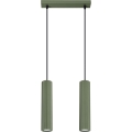 Żyrandol na lince KARBON 2xGU10/10W/230V zielony