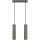 Żyrandol na lince KARBON 2xGU10/10W/230V zielony
