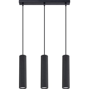 Żyrandol na lince KARBON 3xGU10/10W/230V czarny