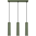 Żyrandol na lince KARBON 3xGU10/10W/230V zielony
