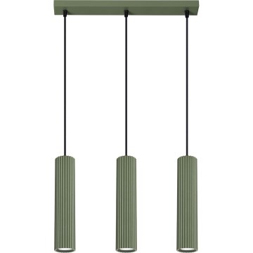 Żyrandol na lince KARBON 3xGU10/10W/230V zielony