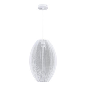 Żyrandol na lince KAREI 1xE27/20W/230V śr. 30 cm białe