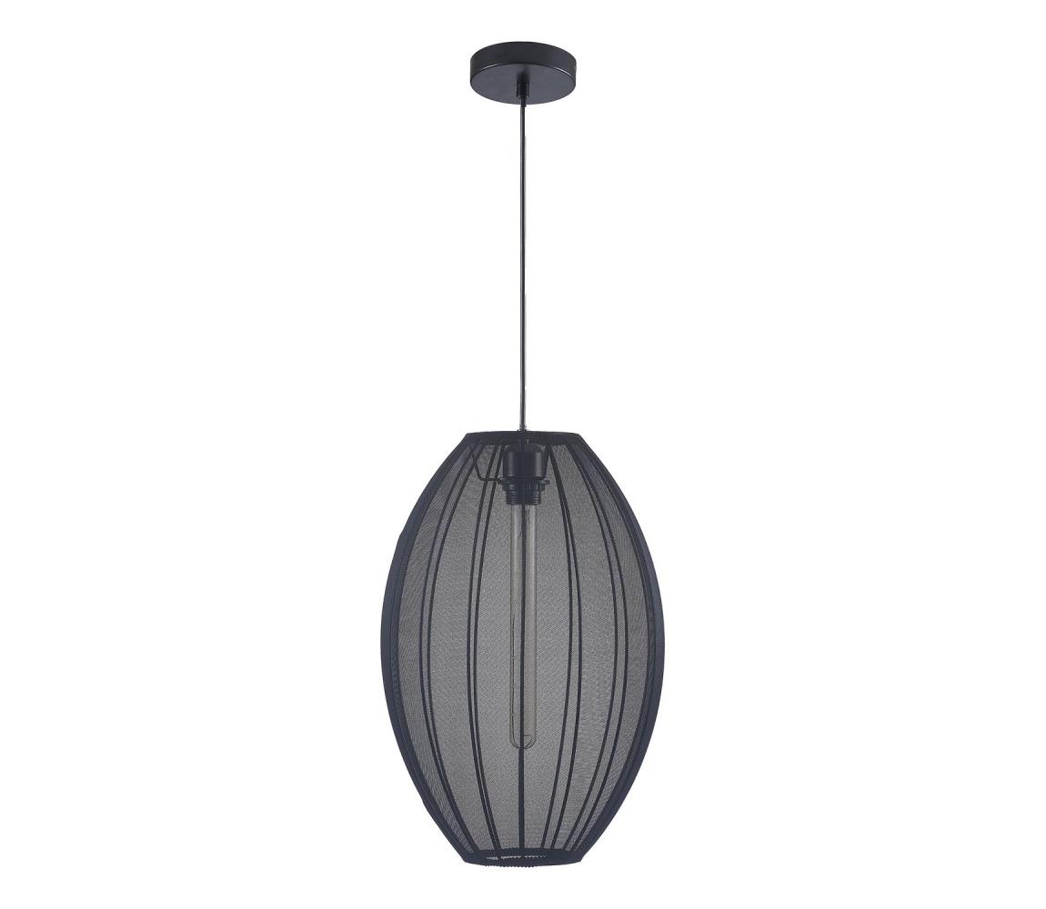 Żyrandol na lince KAREI 1xE27/20W/230V śr. 30 cm czarne