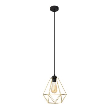 Żyrandol na lince KARO 1xE27/15W/230V złoty/czarne