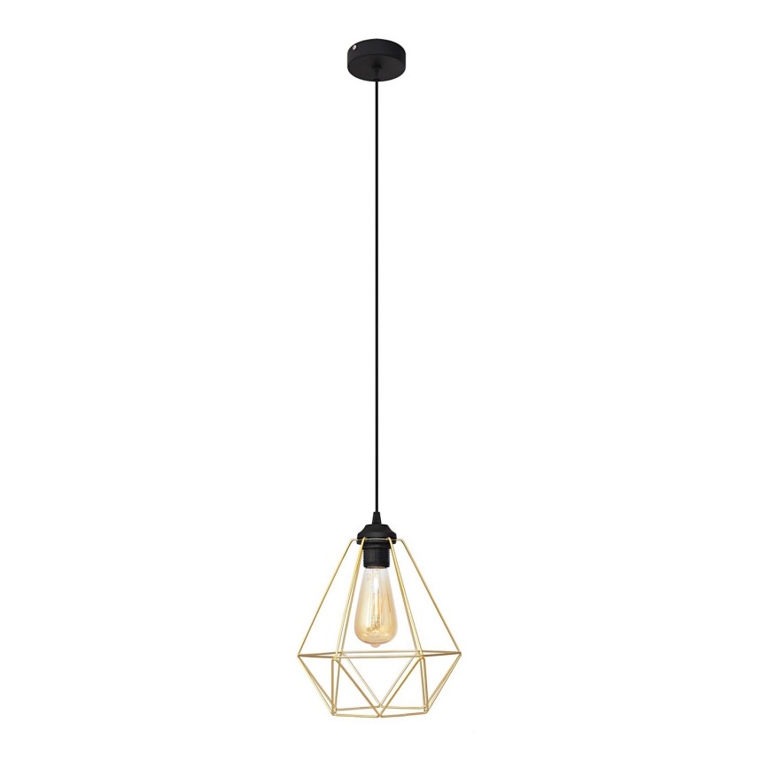 Żyrandol na lince KARO 1xE27/15W/230V złoty/czarne