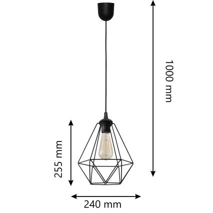 Żyrandol na lince KARO 1×E27/15W/230V