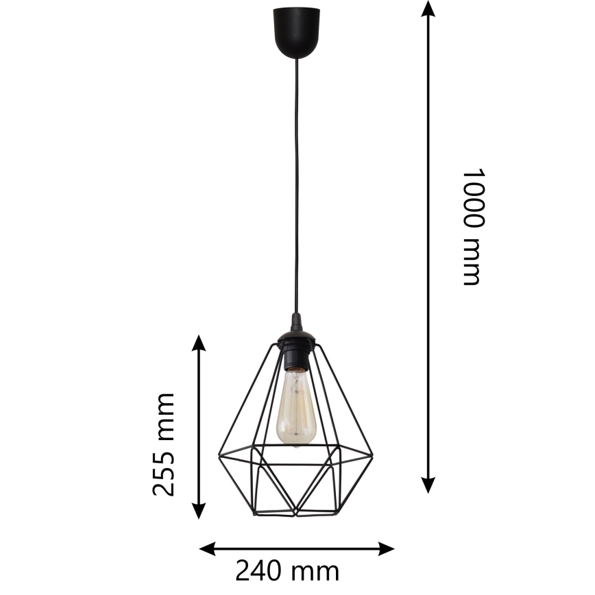 Żyrandol na lince KARO 1×E27/15W/230V