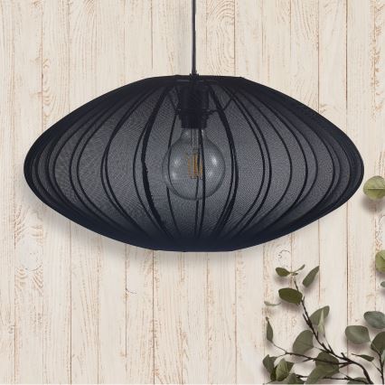 Żyrandol na lince KINU 1xE27/20W/230V śr. 50 cm czarne