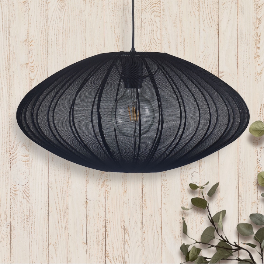 Żyrandol na lince KINU 1xE27/20W/230V śr. 50 cm czarne