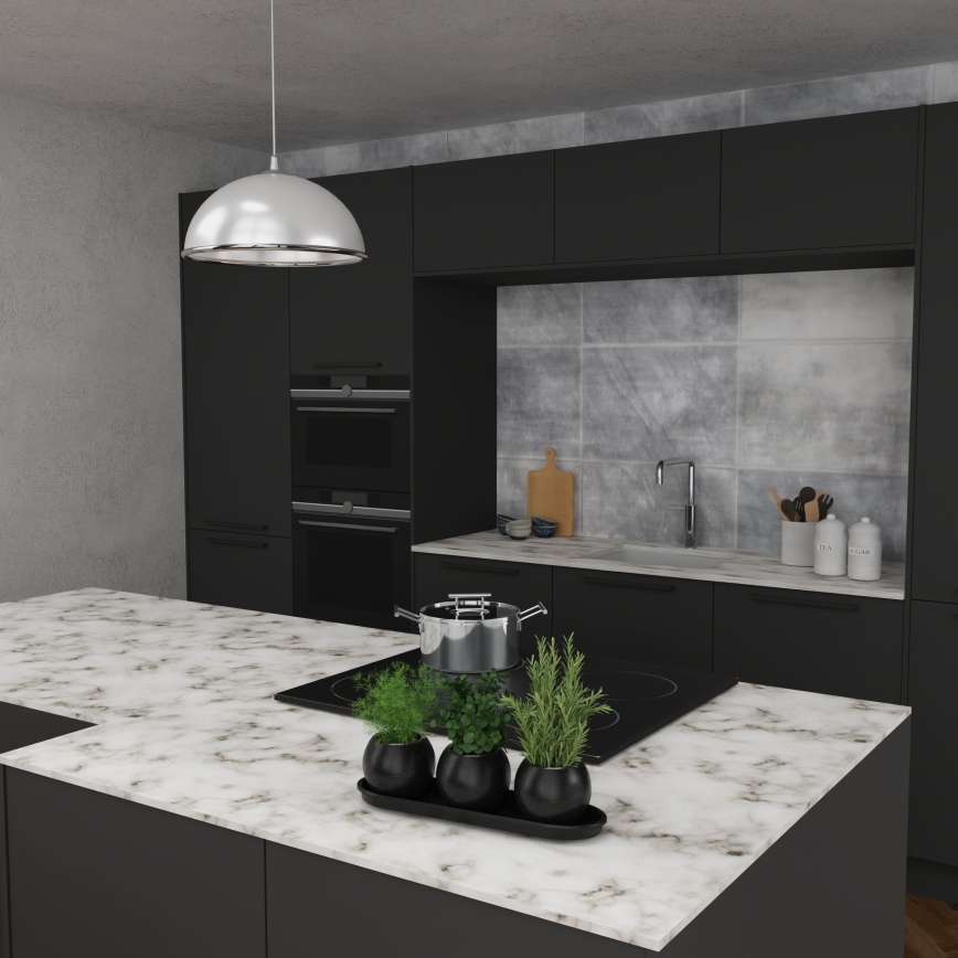 Żyrandol na lince KITCHEN 1xE27/15W/230V biały/chrom błyszczący