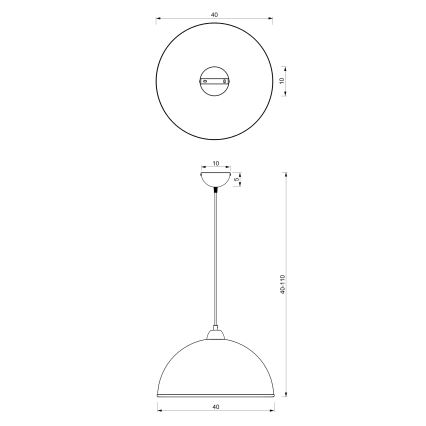 Żyrandol na lince KITCHEN 1xE27/15W/230V biały