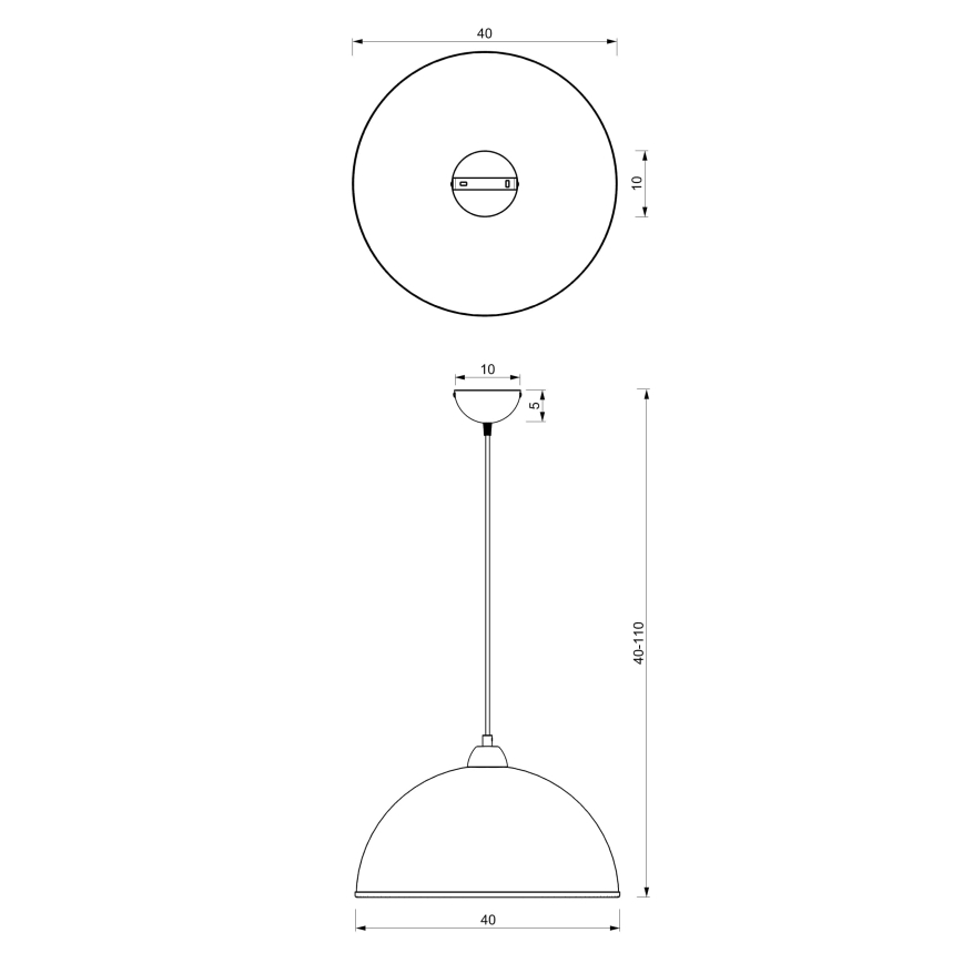 Żyrandol na lince KITCHEN 1xE27/15W/230V biały