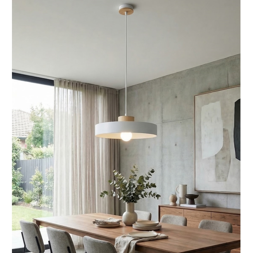 Żyrandol na lince KIVI 1xE27/15W/230V biały